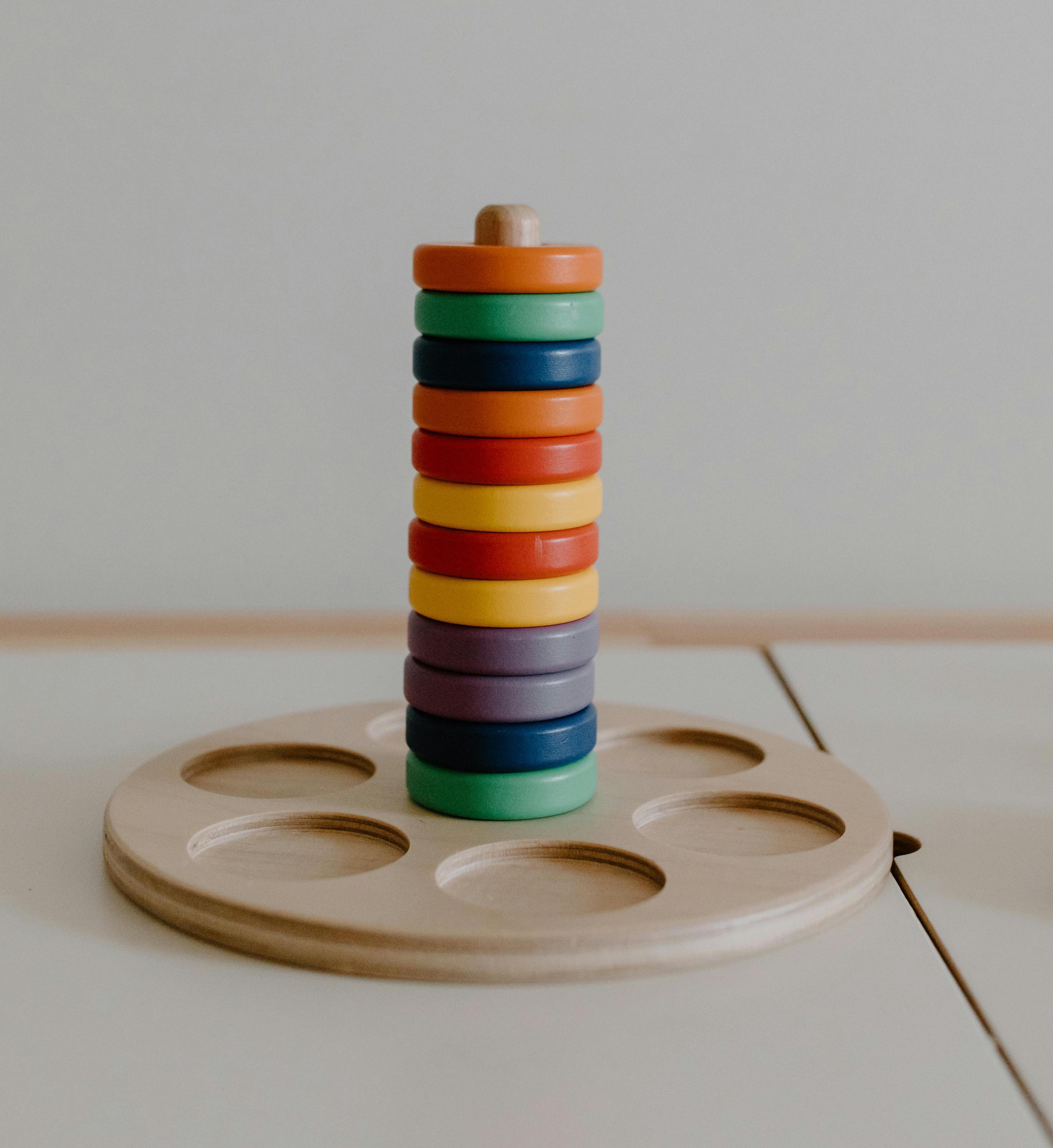Wooden stacking rings